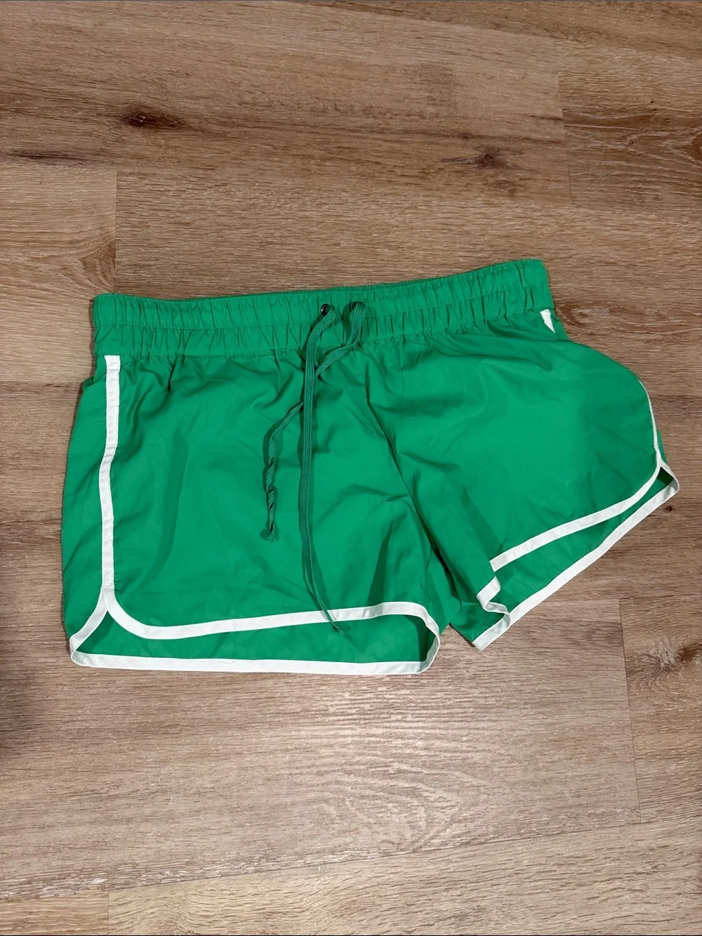 Old Navy Green Athletic Shorts with White Trim